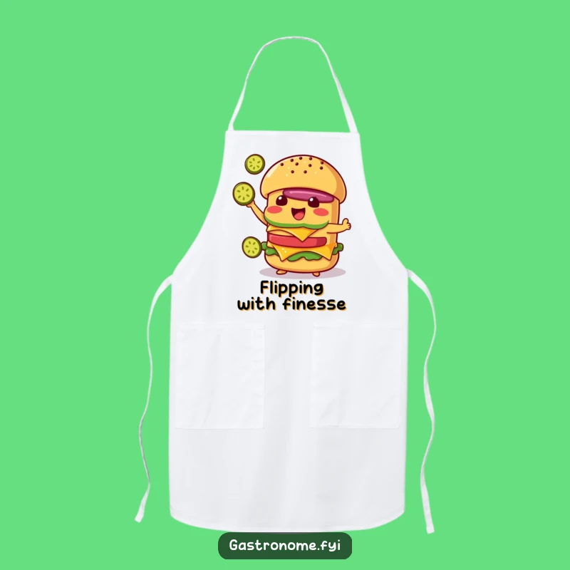 Funny Cheeseburger Apron: Juggling Flavors In The Kitchen, A Hilarious Gift