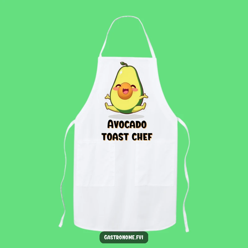Funny Avocado Split Apron: Happy Chef with Flexibility, Perfect Kitchen Gift