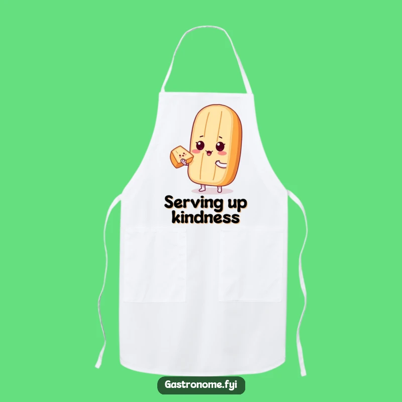 Funny Baguette Slice Apron: Bake With Generosity - Great Funny Gift