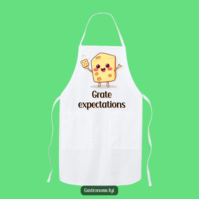 Funny Cheese Wedge Character Apron: Cook with Cheesy Smiles and Flair