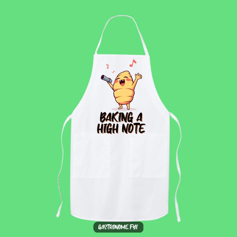 Funny Croissant Opera Star Apron - Hilarious Chef's Gift for Bakers & Singers