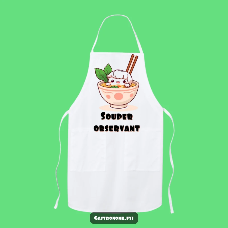 Funny Ramen Peek Apron: Cook With Curiosity - Great Funny Gift