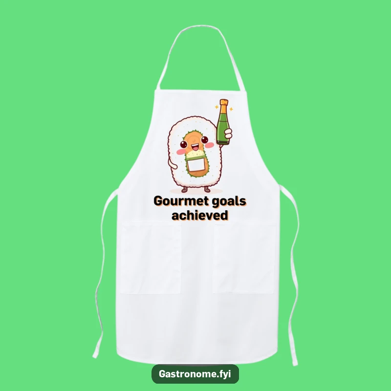 Funny Sushi Wine Apron - Festive Kitchen Fun for Food Lovers