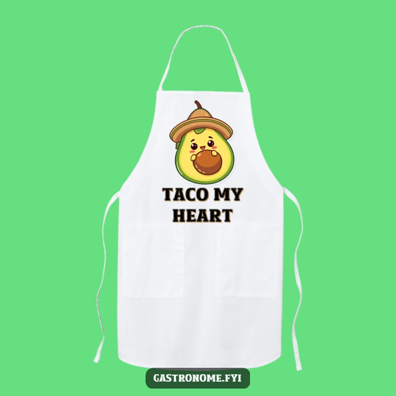 Funny Taco Avocado Apron: Curious Chef, Humorous Kitchen Accessory Gift