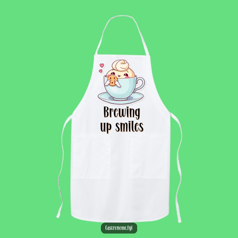 Funny Thoughtful Teacup Biscuit Apron - Tea Time Fun