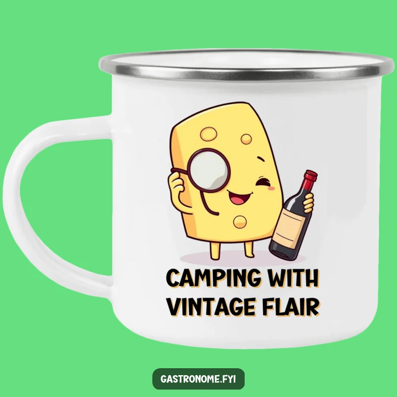 Funny Outdoor Cheese Wedge Mug: Gourmet Sips by the Fire, Perfect Funny Gift