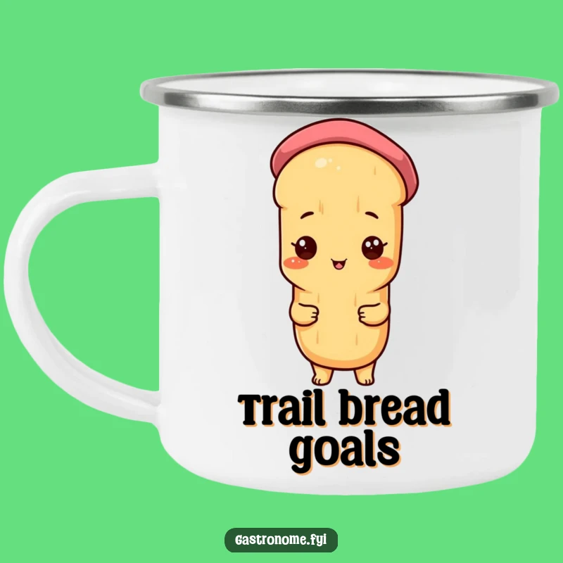 Durable Funny Proud Baguette Beret Camping Mug - 'Bon Appétit' Outdoors
