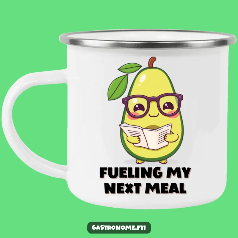 Funny Avocado Camping Mug: Pleased Chef's Recipe Keeper, Perfect Outdoor Humorous Gift!