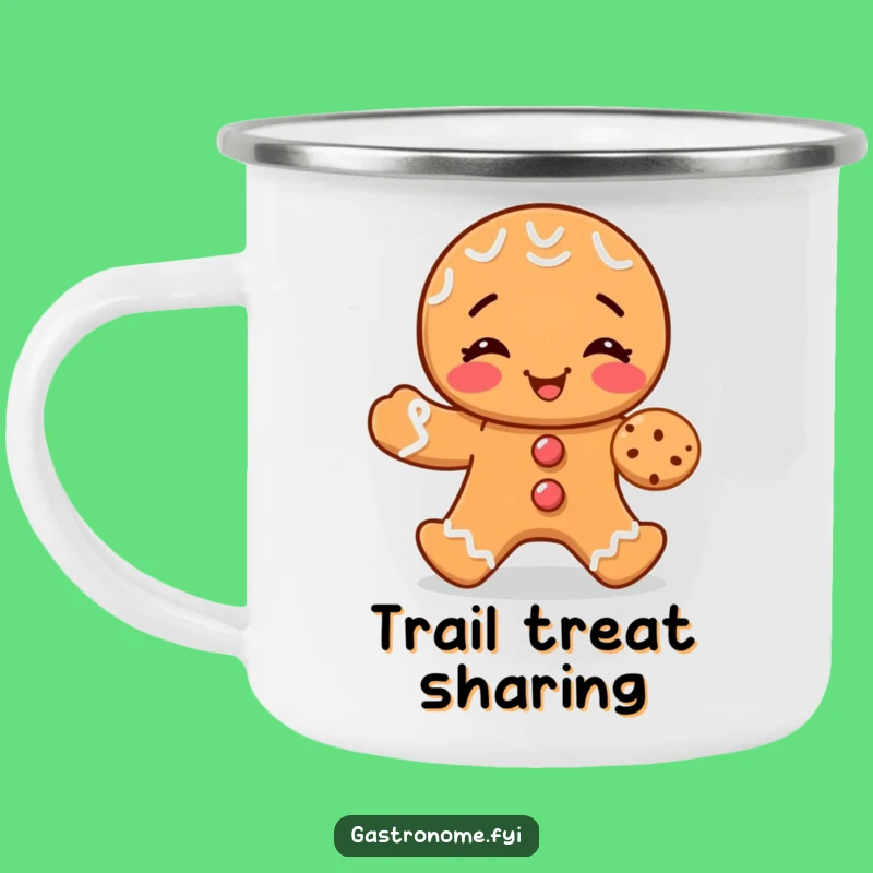 Funny Campfire Cookie Mug: Share Treats with a Gingerbread Friend