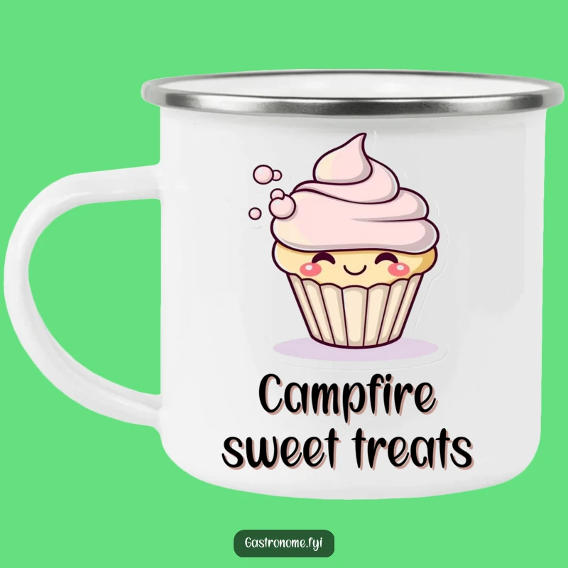 Funny Cupcake Frosting Puff Camping Mug: Outdoor Sweet Treat