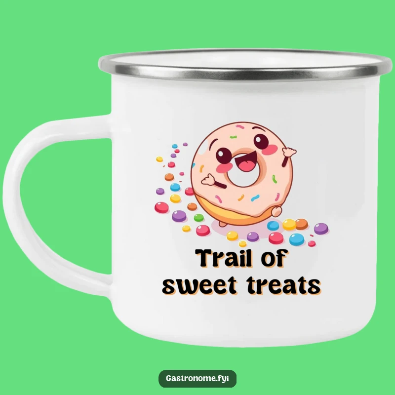 Funny Donut Camping Mug: Sweet Sips Outdoors, Perfect Funny Gift