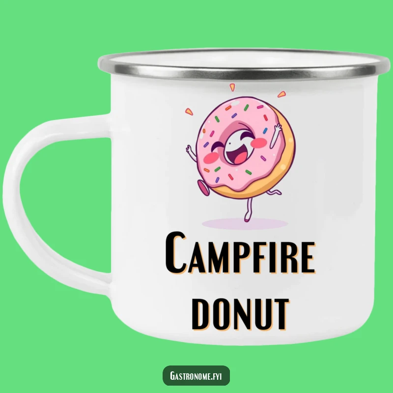 Funny Donut Cartwheel Camping Mug - Outdoor Treat Fun Gift