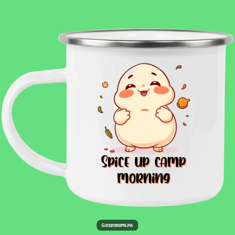 Funny Dumpling Juggler Camping Mug: Trail-Ready Giggles for Foodies