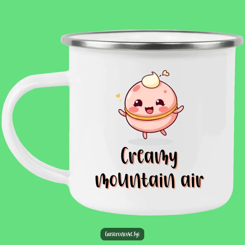 Funny Giggling Macaroon Camping Mug - Playful Sips on the Go - Perfect Funny Gift