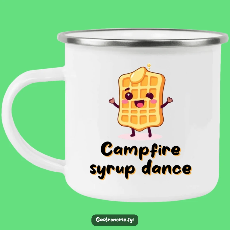 Funny Waffle Shimmy Camping Mug: Breakfast Fuel for Campers, Perfect Funny Gift