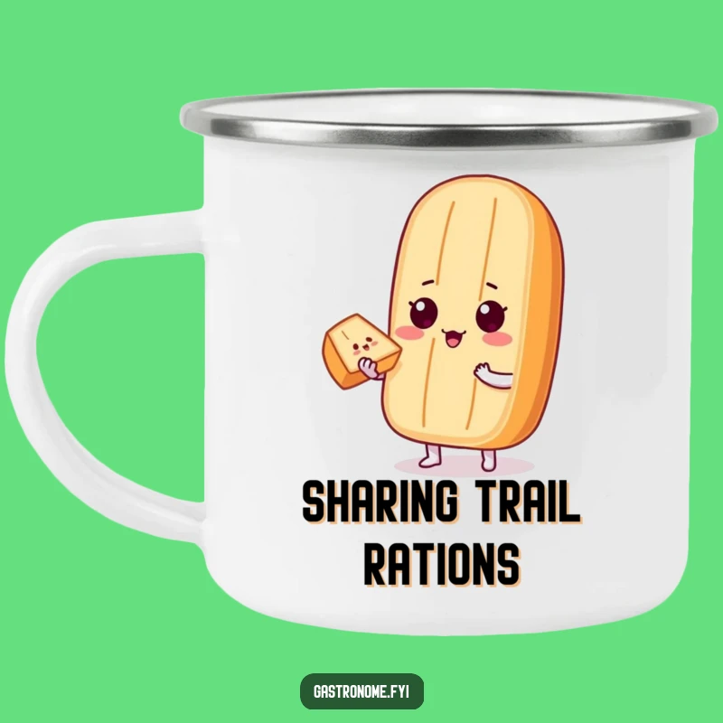 Funny Baguette Slice Camping Mug: Shared Adventures - Hilarious Funny Gift