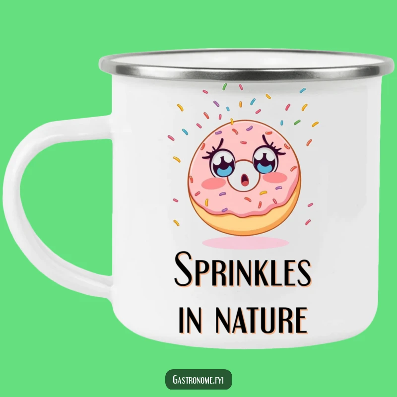 Funny Surprised Donut Camping Mug - Sweet Sips on the Go - Perfect Funny Gift