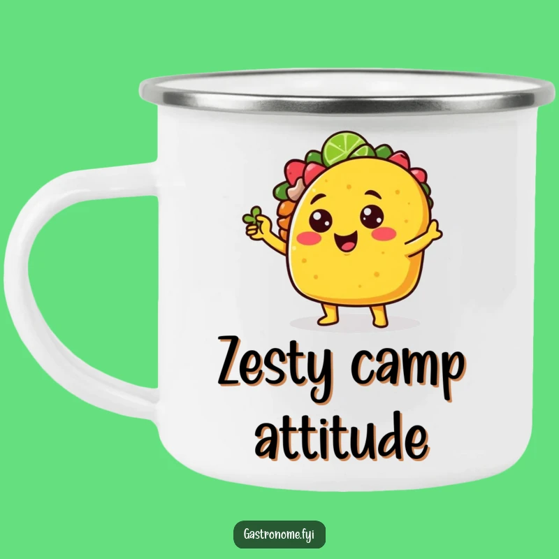 Funny Sassy Taco Lime Wedge Camping Mug - Adventure Fuel with Attitude