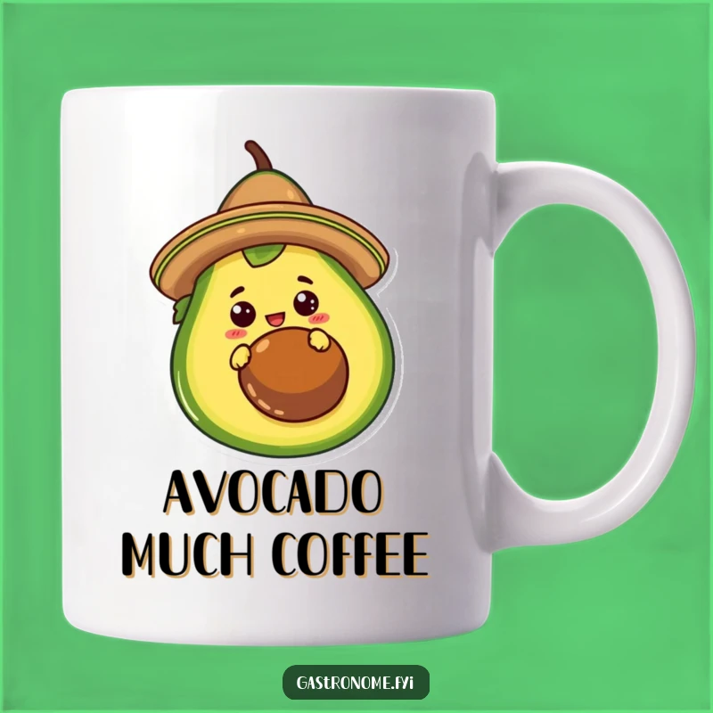 Funny Taco Avocado Mug: Curious Character Peeking, Perfect Humorous Gift