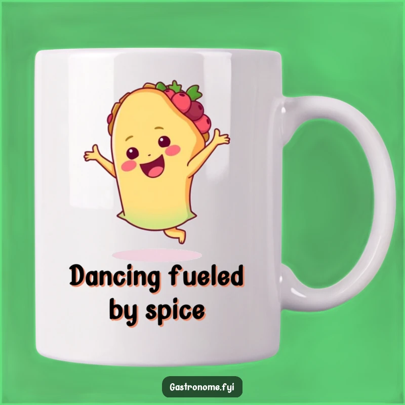 Funny Taco Dance Mug: Joyful Salsa Moves, Perfect Funny Gift for Fiesta Lovers