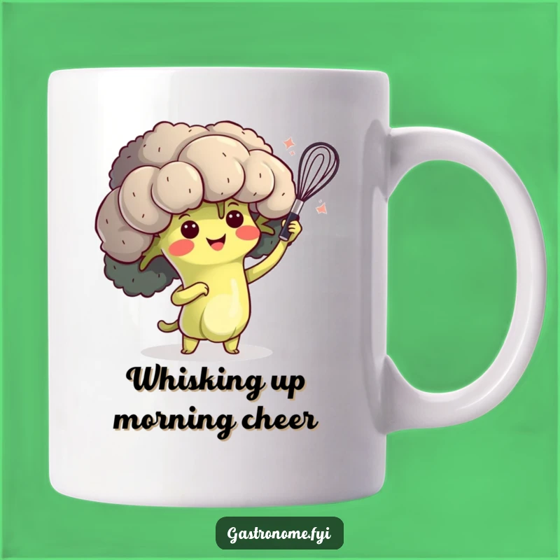 Funny Broccoli Chef Mug - Whisking Up Fun Funny Gift