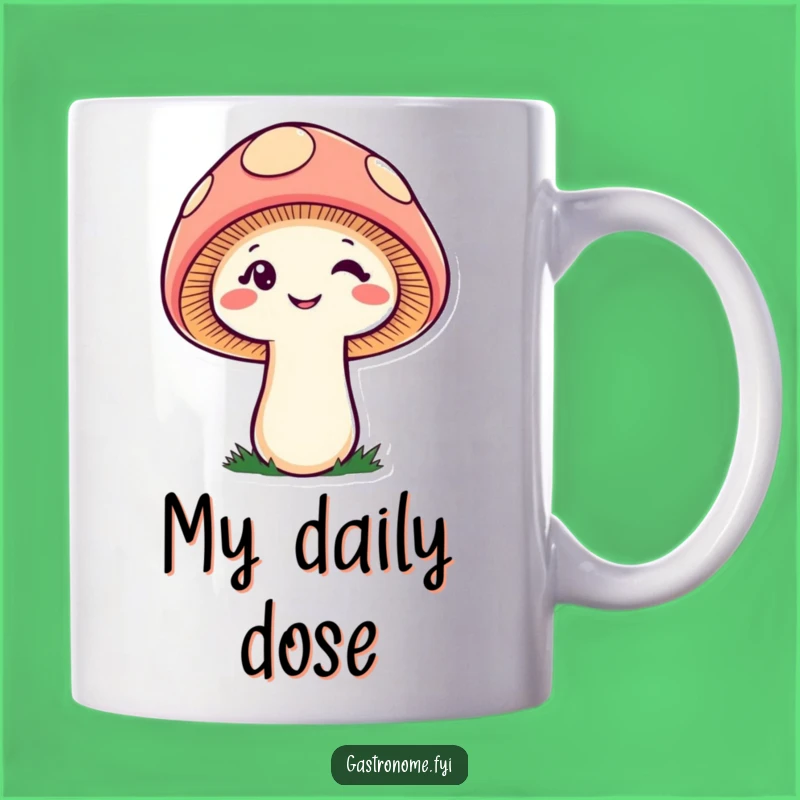 Funny Cheeky Mushroom Mug, Winking Fungi Humor Gift