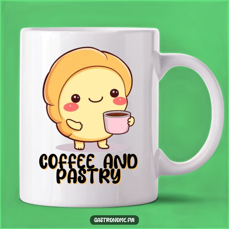 Funny Croissant Coffee Mug - Smiling Baker's Morning Treat Gift