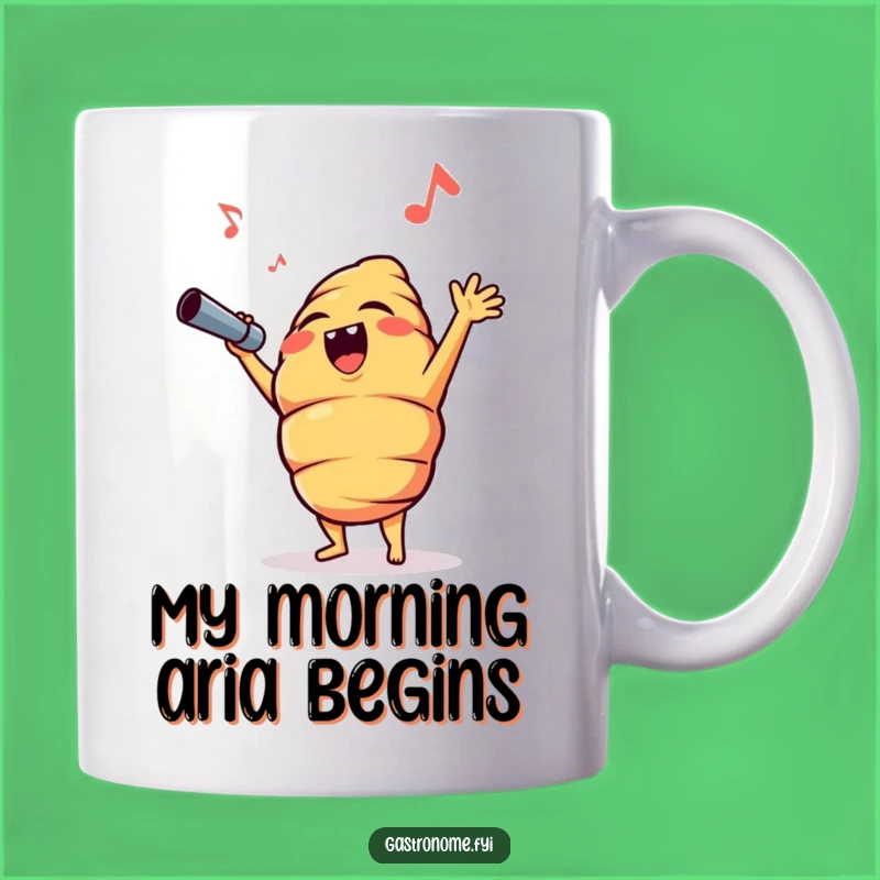 Funny Croissant Opera Singer Mug - A Hilarious Gift for Your Favorite Foodie and Music Lover