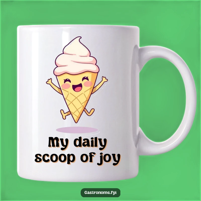 Funny Ice Cream Cone Leap Mug: Perfect Gift for a Joyful Treat Lover