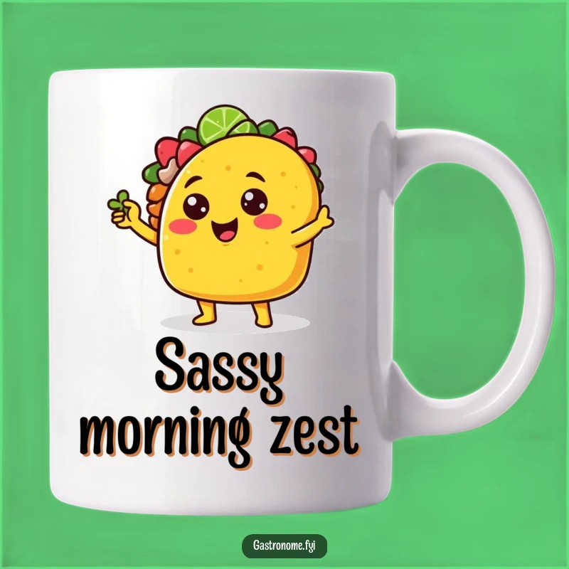 Funny Sassy Taco Lime Wedge Mug - Hilarious Mexican Food Gift