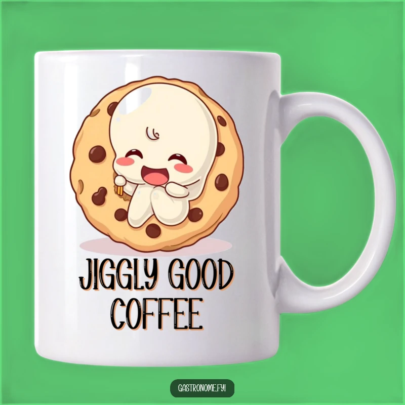 Funny Jelly Character Cookie Bite Mug - Hilarious Dessert Lover's Gift