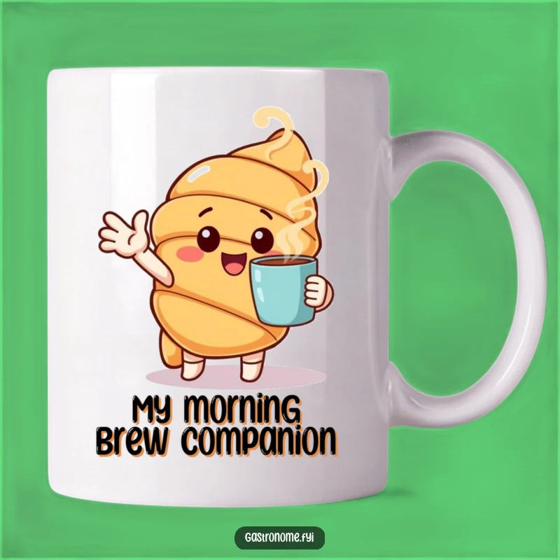 Funny Croissant Coffee Mug - Morning Joyful Funny Gift