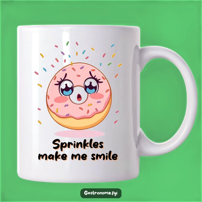 Funny Surprised Donut Mug - Endless Sprinkles Humor for a Whimsical Funny Gift