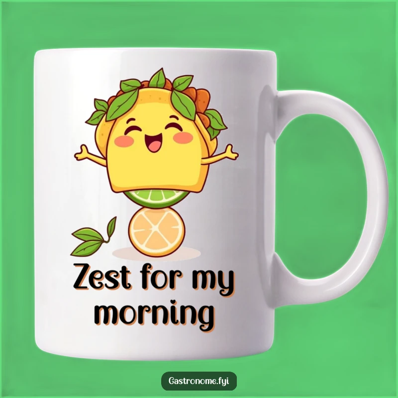 Funny Taco Lime Balance Mug: Hilarious Gift for Foodie Fun