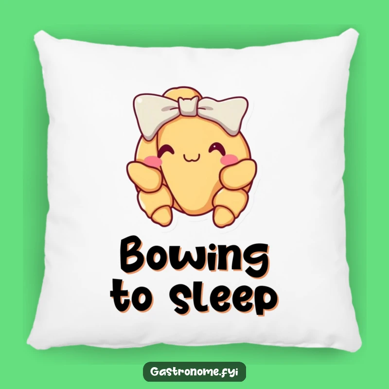 Funny Croissant Pillow: Cozy Elegance, Proud Bowing Pastry, Perfect Funny Gift