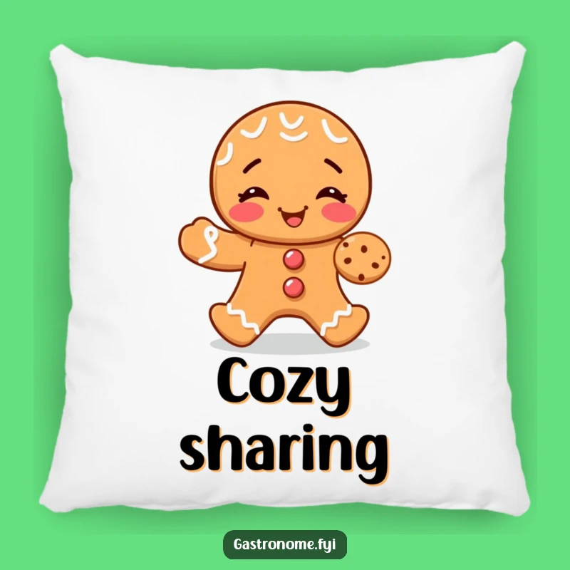 Funny Gingerbread Pillow: Cozy Up with Holiday Sharing
