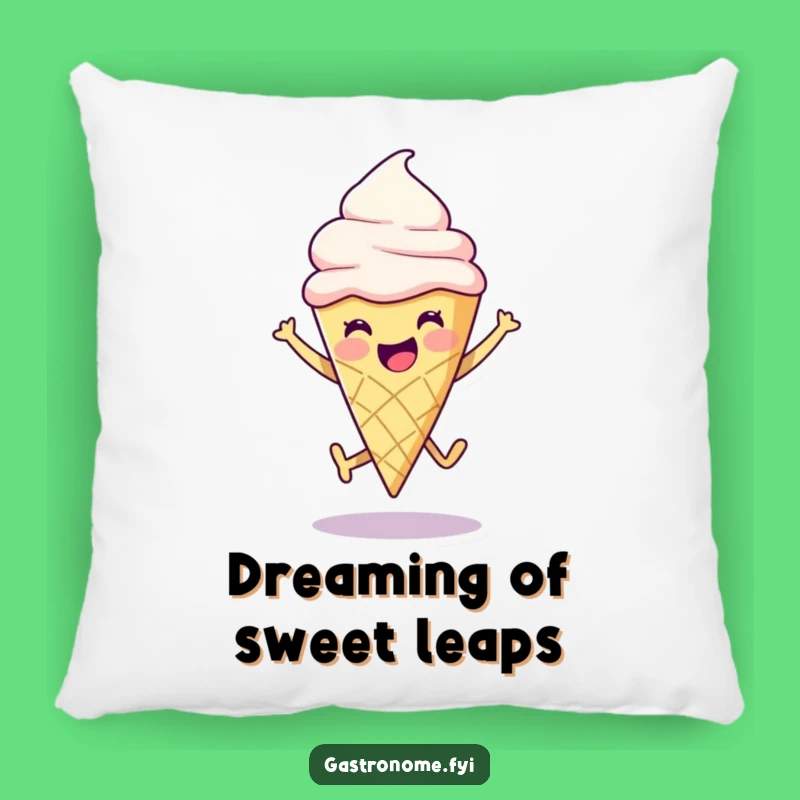 Funny Ice Cream Cone Leap Pillow: Cuddle Up with Sweet Merriment