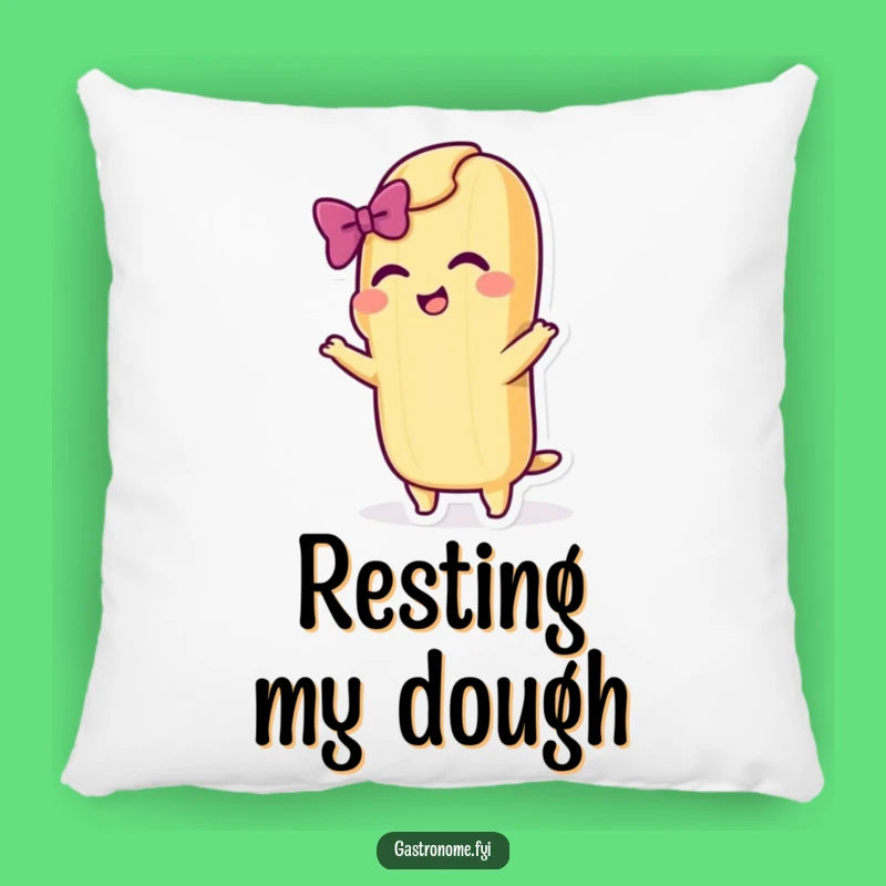 Funny Baguette Bow Pillow - Cozy Comfort with Theatrical Charm