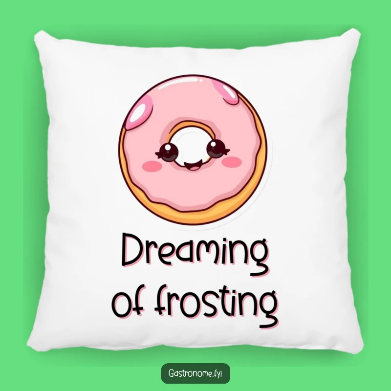Funny Cheerful Donut Pillow: Cozy Treat Accent Gift for Joyful Donut Lovers