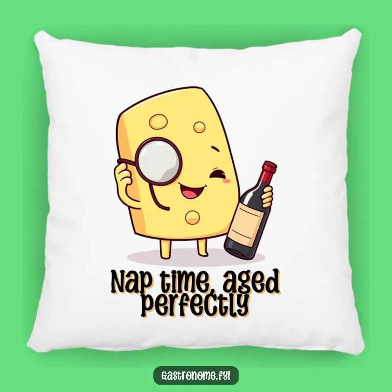 Funny Cheese Wedge Accent Pillow: Gourmet Humor for Your Couch, Perfect Funny Gift