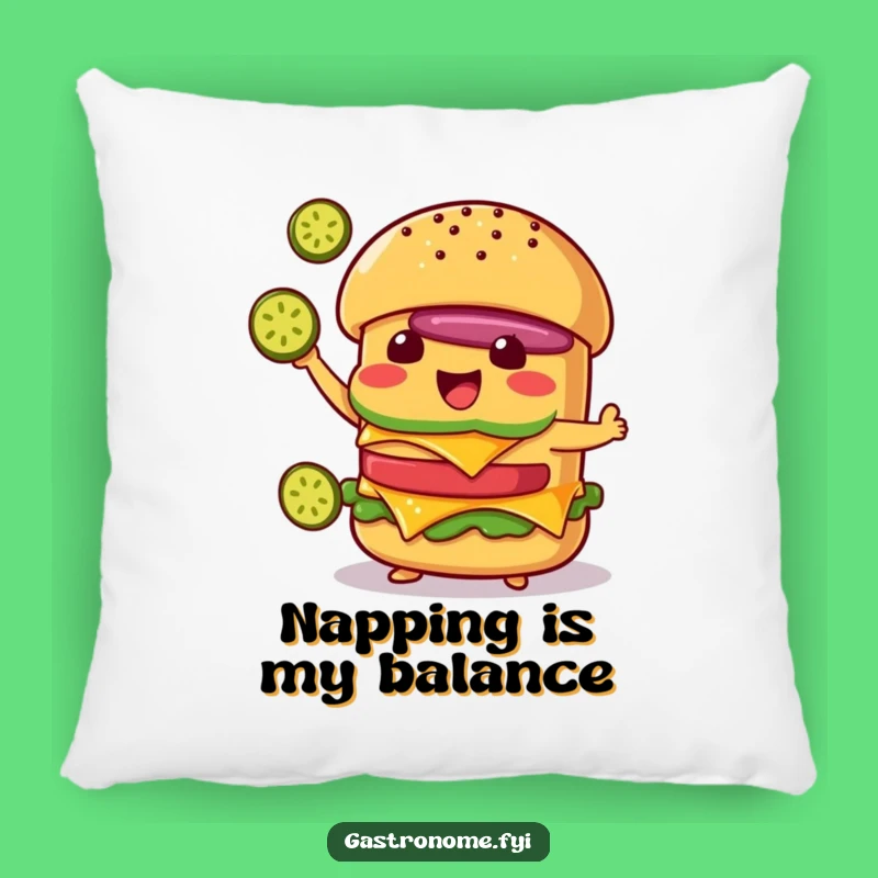 Funny Cheeseburger Pillow: Cozy Comfort With Pickle Play, A Hilarious Gift