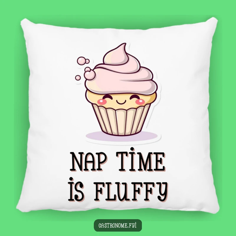 Funny Cupcake Frosting Puff Pillow: Cozy Sweet Treat Gift