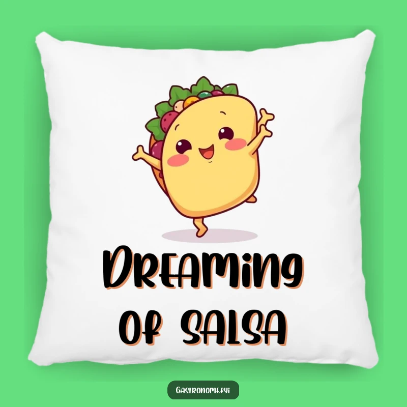 Funny Smiling Taco Pillow: Cozy Mexican Food Accent Gift for Cartwheel Lovers