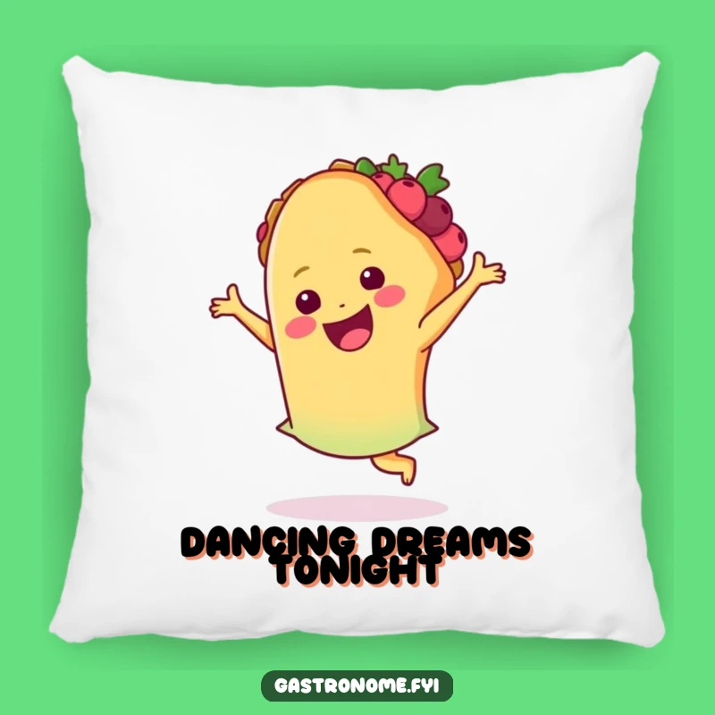 Funny Taco Pillow: Comfy Fiesta Fun, Joyful Dancing Taco, Perfect Funny Gift