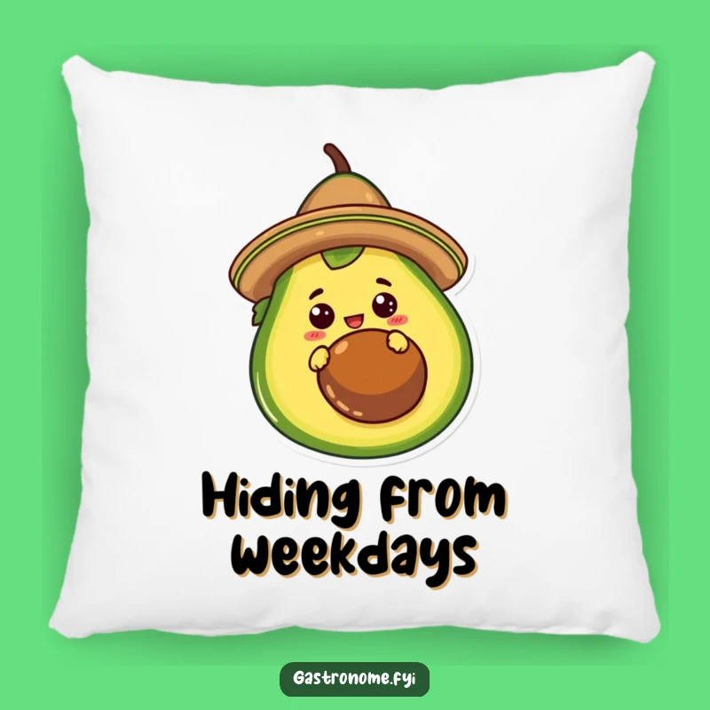 Funny Taco Avocado Pillow: Cozy Curious Character, Perfect Humorous Accent