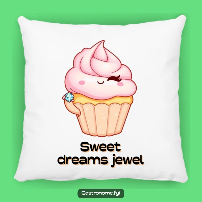 Funny Cupcake Jewel Pillow: Cozy Up with Sweet Luxury