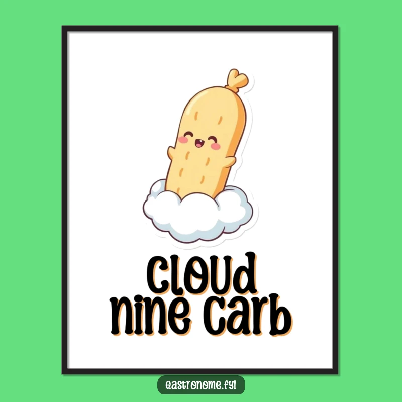 Funny Baguette Cloud Digital Art: Instant Bakery Bliss, Perfect Funny Gift Download