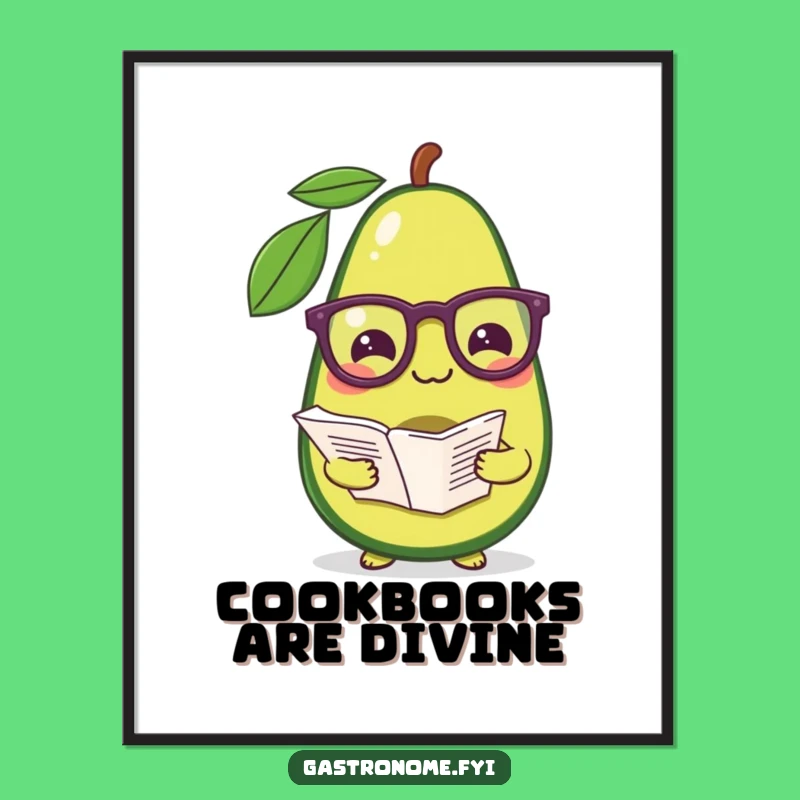 Funny Avocado Digital Print: Amused Chef's Recipe Art, Perfect Humorous Decor Gift!
