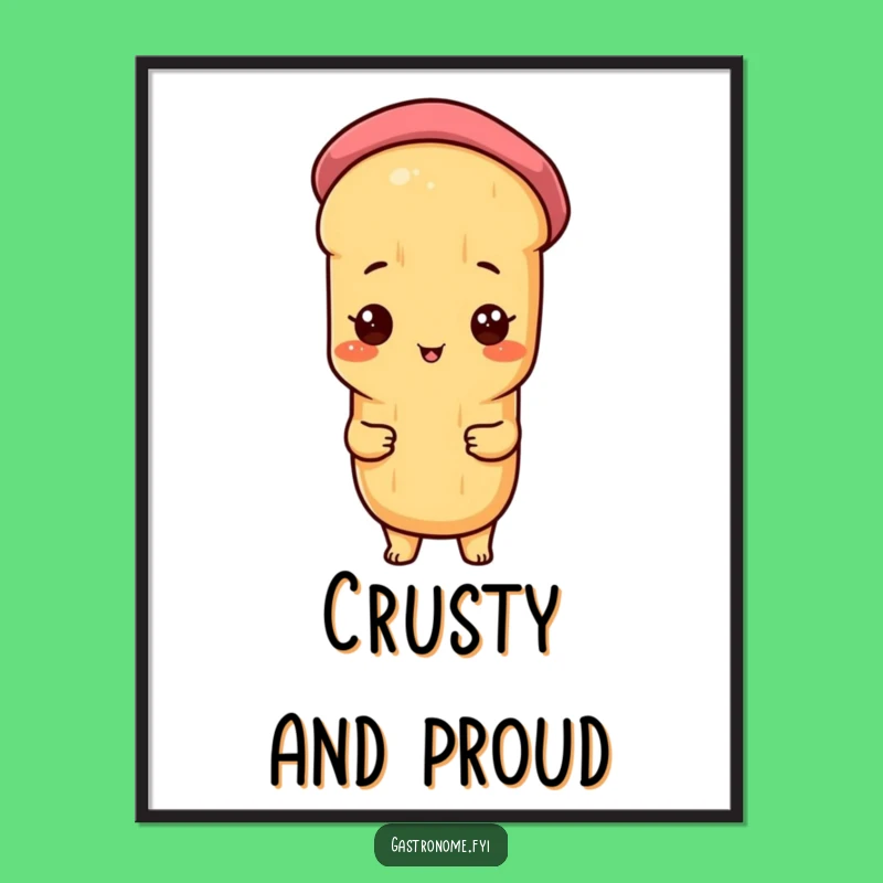 Funny Proud Baguette Beret Digital Art - Instant French Flair Decor