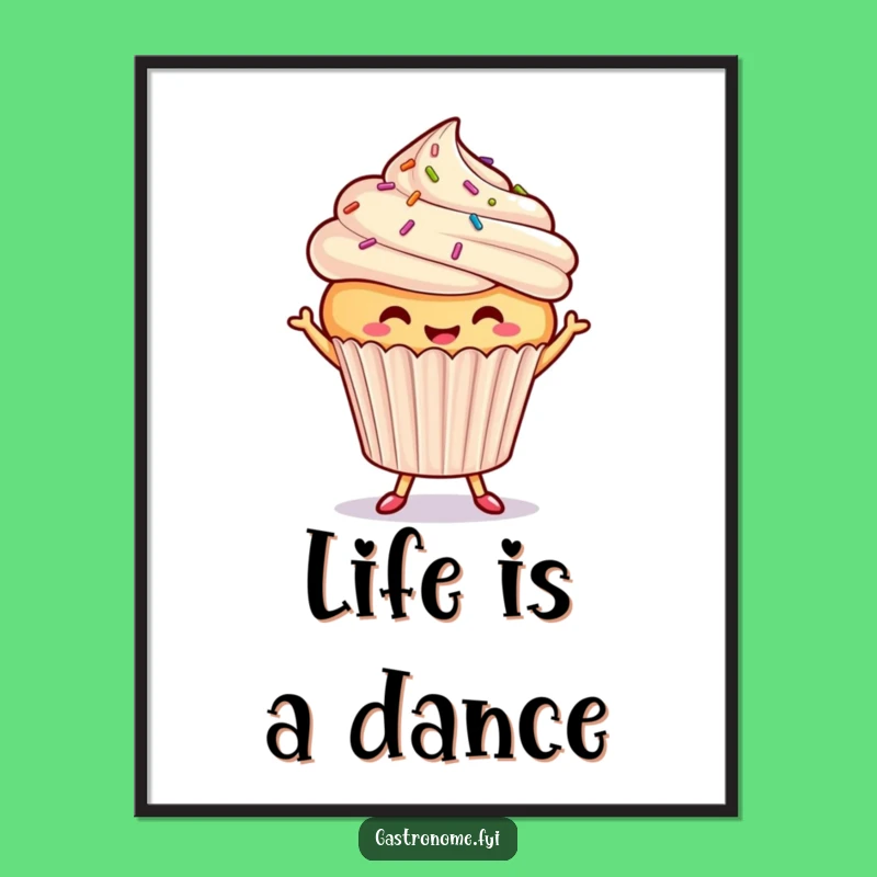 Funny Dancing Cupcake Digital Art - Instant Sweet Decor